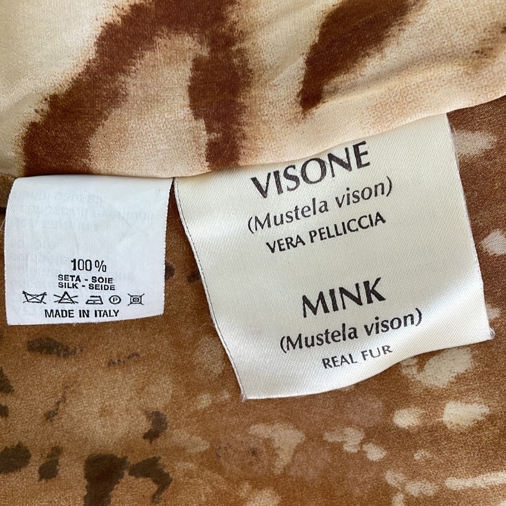 Fur Mink Coat Mustela Visone Made in Italy Size L Excellent! - Picture 16 of 16
